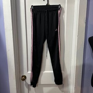 Adidas Black and Pink Active Pants in XS